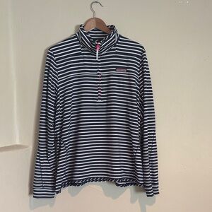Vineyard Vines Navy and White Striped Shep Shirt